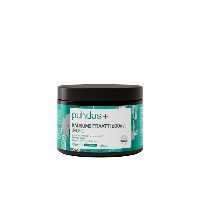 Puhdas+ Kalsiumsitraatti 600 mg 240 g