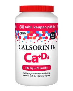 Calsorin 500 mg + D3 20 mikrog kampanjapakkaus 130 tabl