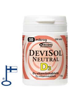 Devisol Neutral 50 mikrog nieltävä 200 tabl