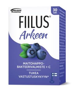 Fiilus Arkeen +C Mustikka 30 purutabl