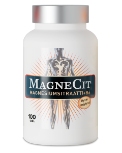 MagneCit Magnesiumsitraatti + B6-vitamiini 100 tabl