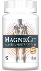 MAGNECIT MAGNESIUMSITRAATTI + B6-VITAMIINI 60 TABL