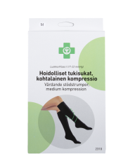 APTEEKKI Hoidolliset tukisukat, kohtalainen kompressio (lk. I) S musta 1 pari