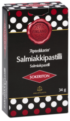 Apteekkarin Salmiakkipastilli sokeriton 34 g