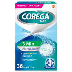 Corega Tabs 3 min 36 kpl